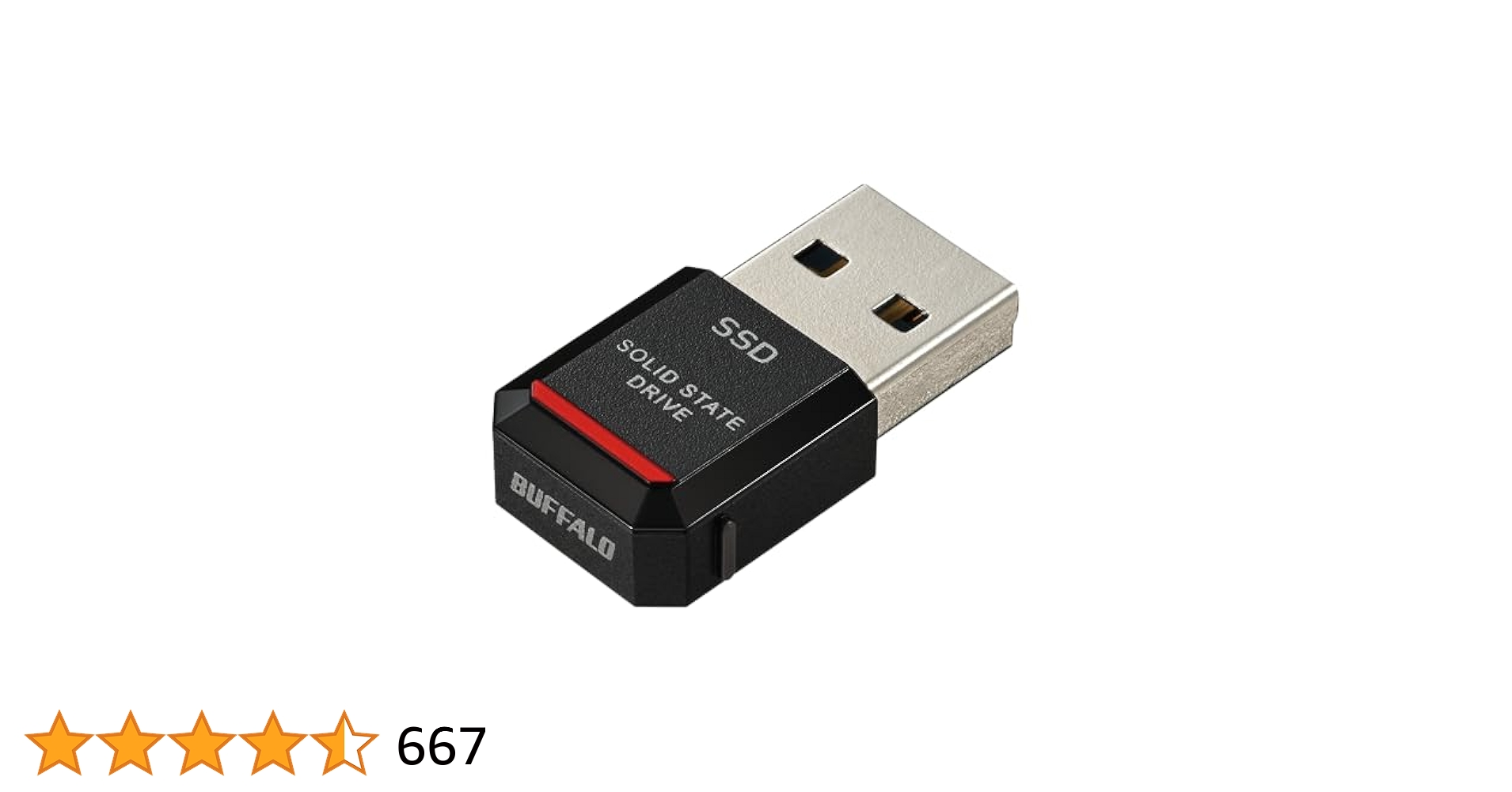 バッファロー 小型外付け SSD 250G 極小型 BUFFALO SSD-PST250U3BA 外付けSSD 極小サイズ 250GB